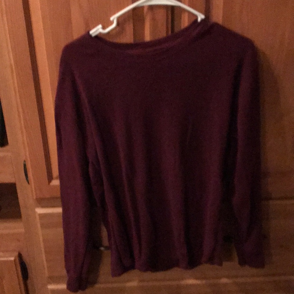Plain marron long sleeved top